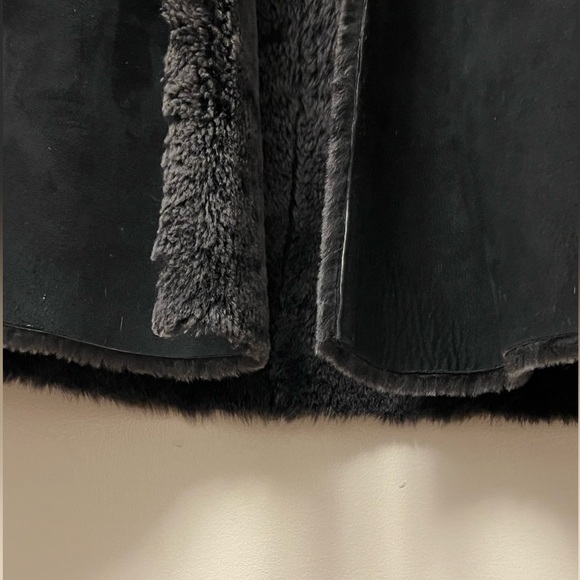 Maestrelli 100% Genuine Ash Black Shearling 3/4 Length Coat made in Italy - Picture 6 of 9